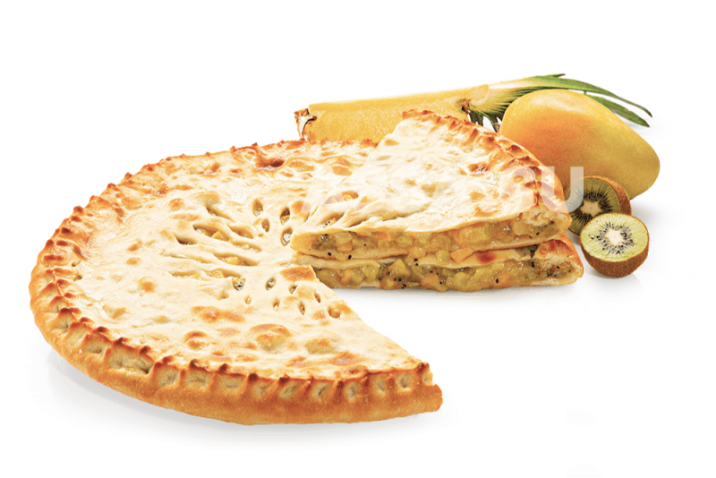 Фирменный экзотический пирог с ананасом, манго и киви